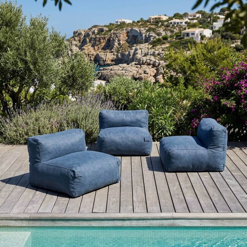 Sofá modular de exterior para 3 personas con 3 sillones (4/7)