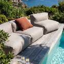 Sofá modular de exterior para 3 personas con 3 sillones