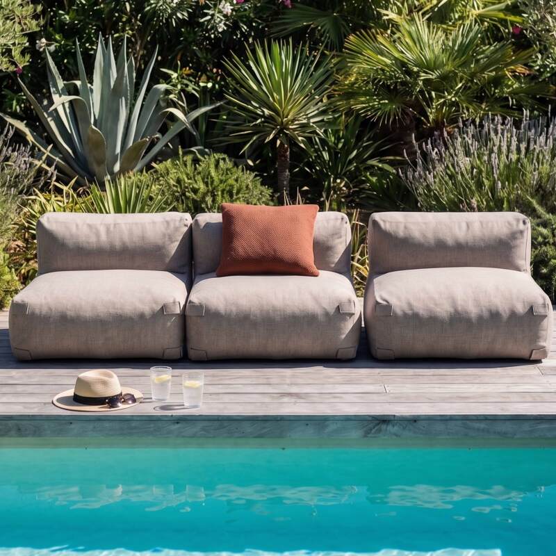 Sofá modular de exterior para 3 personas con 3 sillones (3/7)