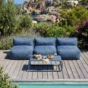 Sofá modular de exterior para 3 personas con 3 sillones