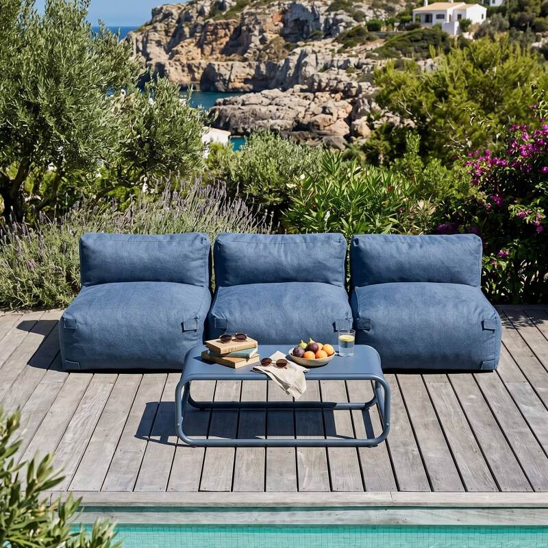 Sofá modular de exterior para 3 personas con 3 sillones (3/7)