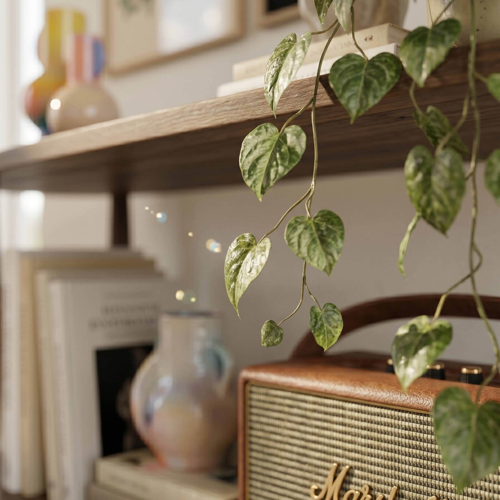 Estantería alta con efecto madera, 120x145 cm