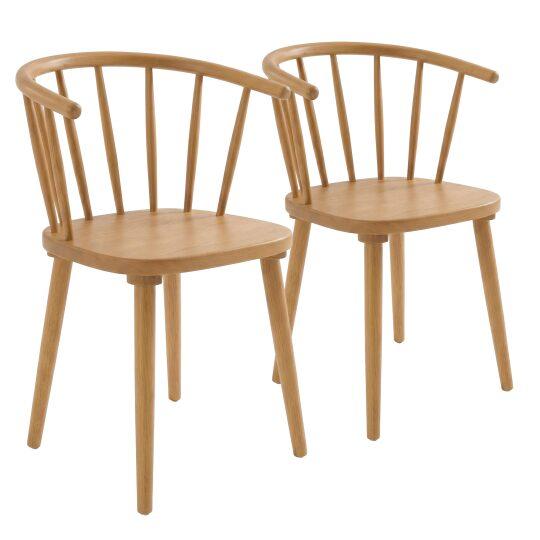 Sillas de madera de olmo caladas - Lote de 2 | Oviala