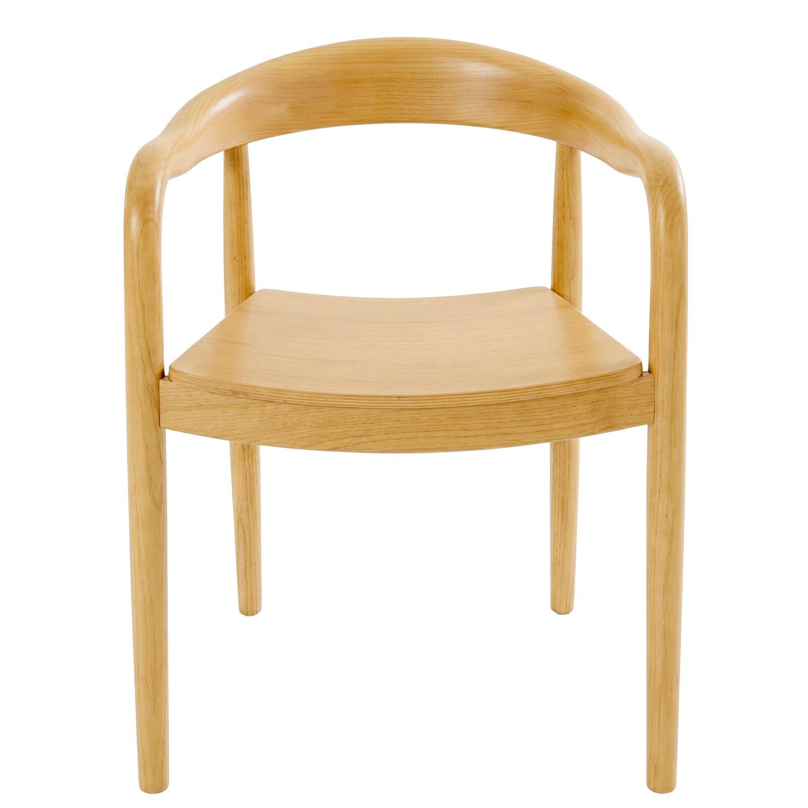 Sillas de madera de olmo con reposabrazos - Lote de 2