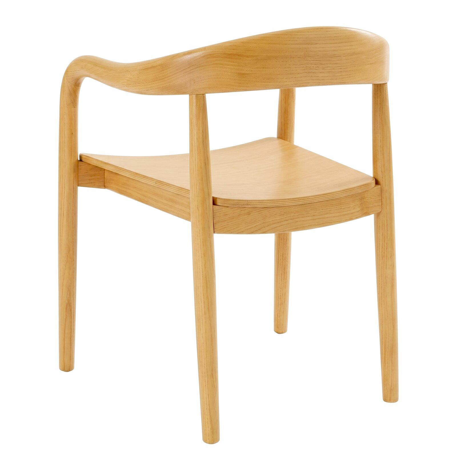 Sillas de madera de olmo con reposabrazos - Lote de 2