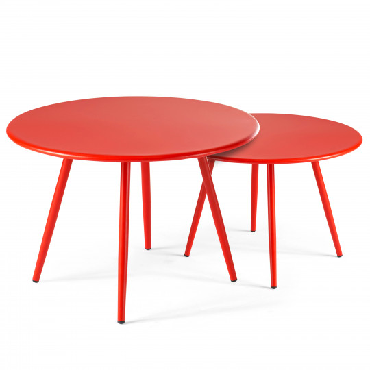 Mesas nido de metal redondas Ø50 / Ø40 cm