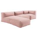 Sofá modular de exterior para 3 personas con 1 sillón, 1 sillón esquinero y 1 chaise longue