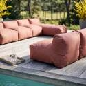 Sofá modular de exterior para 7 personas con 5 sillones y 2 chaise longue