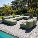 Sofá modular de exterior para 7 personas con 5 sillones y 2 chaise longue