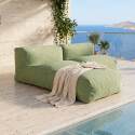 Sofá modular de exterior para 2 personas con 1 sillón y 1 chaise longue - Lifestyle