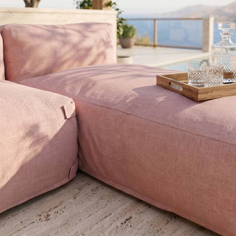 Sofá modular de exterior para 2 personas con 1 sillón y 1 chaise longue (2/7)