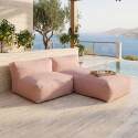 Sofá modular de exterior para 2 personas con 1 sillón y 1 chaise longue - Lifestyle