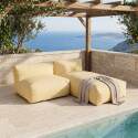 Sofá modular de exterior para 2 personas con 1 sillón y 1 chaise longue - Lifestyle