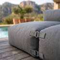 Sofá modular de exterior para 3 personas con 2 sillones y 1 chaise longue