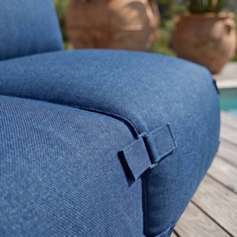 Sofá modular de exterior para 3 personas con 2 sillones y 1 chaise longue (2/8)