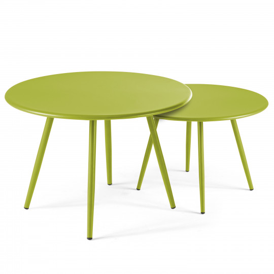 Mesas nido de metal redondas Ø50 / Ø40 cm