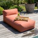 Sofá modular de exterior para 3 personas con 2 sillones y 1 chaise longue