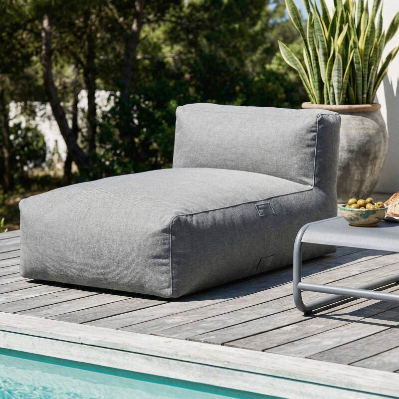 Sofá modular de exterior para 3 personas con 2 sillones y 1 chaise longue (3/8)