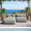Sofá modular de exterior para 2 personas con 1 sillón y 1 chaise longue - Lifestyle