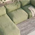 Sofá modular de exterior para 3 personas con 1 sillón, 1 sillón esquinero y 1 chaise longue