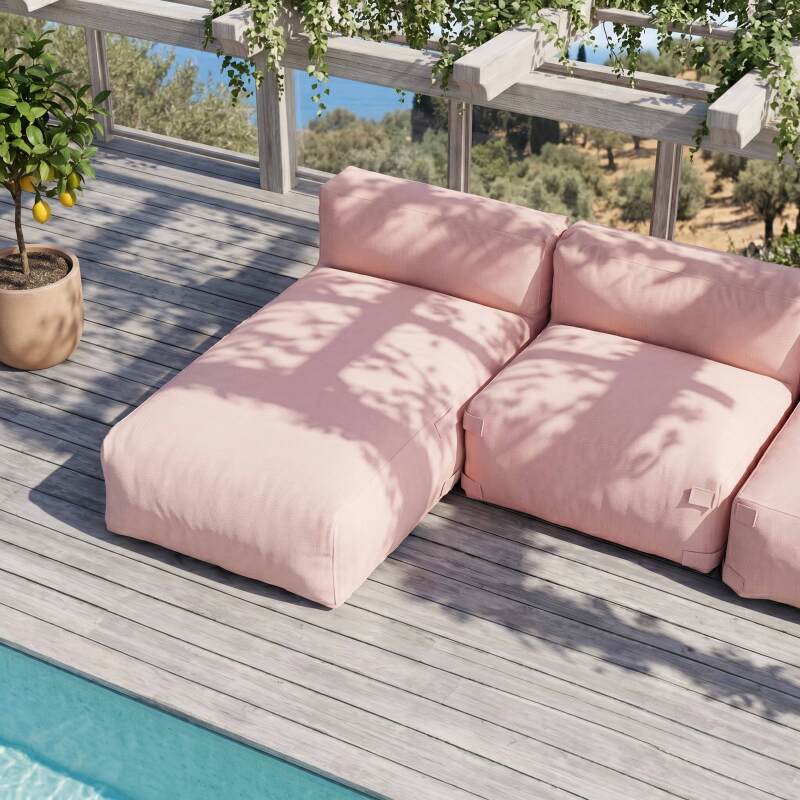 Sofá modular de exterior para 3 personas con 1 sillón, 1 sillón esquinero y 1 chaise longue (7/8)