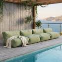 Sofá modular de exterior para 4 personas con 4 sillones - Lifestyle