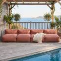 Sofá modular de exterior para 4 personas con 4 sillones - Lifestyle