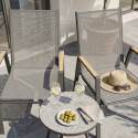 Sillas de jardín de aluminio y textileno con reposabrazos - Lote de 2
