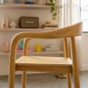 Sillas de madera de olmo con reposabrazos - Lote de 2