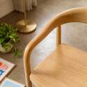 Sillas de madera de olmo con reposabrazos - Lote de 2