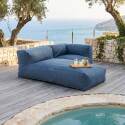Sofá modular de exterior para 2 personas con 1 sillón esquinero y 1 chaise longue - Lifestyle