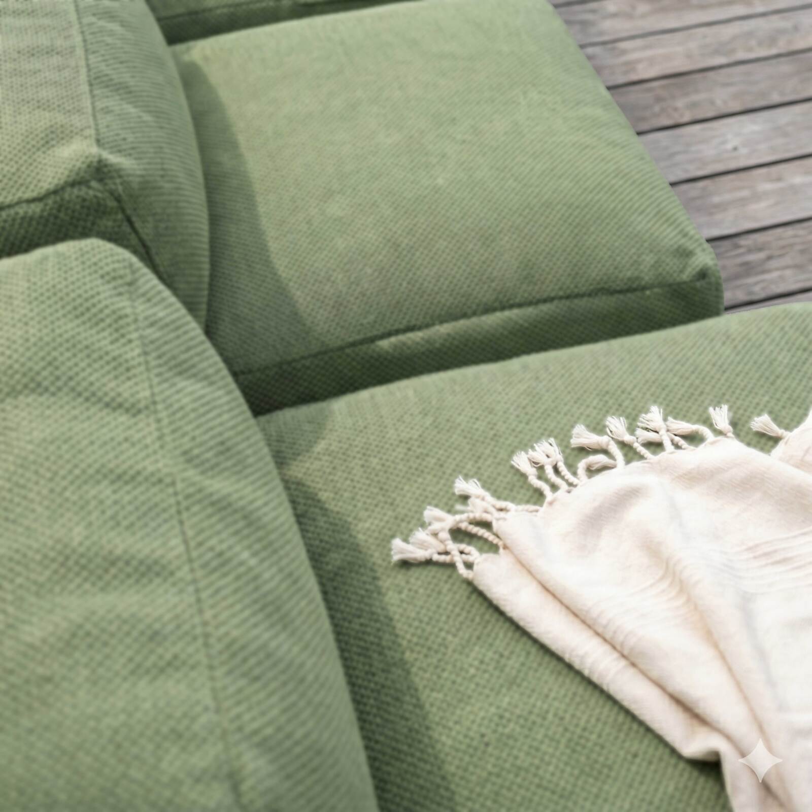 Sofá modular de exterior para 5 personas con 3 sillones y 2 chaise longue