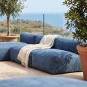 Sofá modular de exterior para 4 personas con 3 sillones y 1 chaise longue