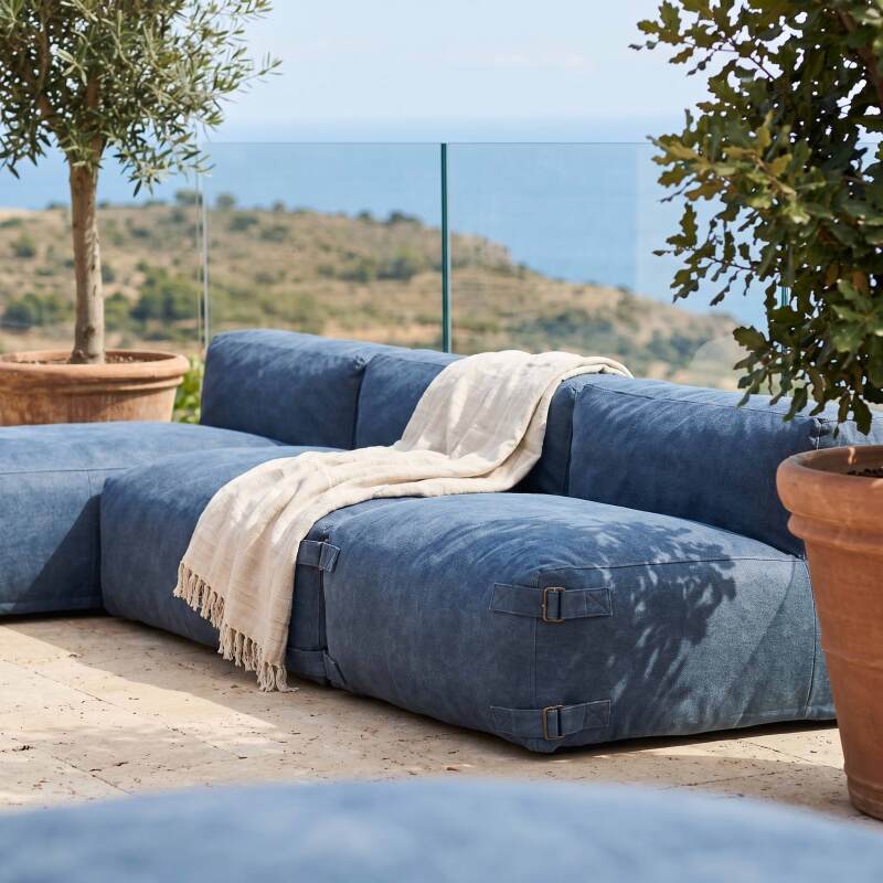 Sofá modular de exterior para 4 personas con 3 sillones y 1 chaise longue (2/7)
