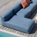 Sofá modular de exterior para 6 personas con 5 sillones y 1 chaise longue