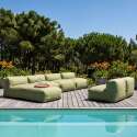 Sofá modular de exterior para 6 personas con 5 sillones y 1 chaise longue