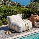 Sillón a rayas para sofá modular de exterior