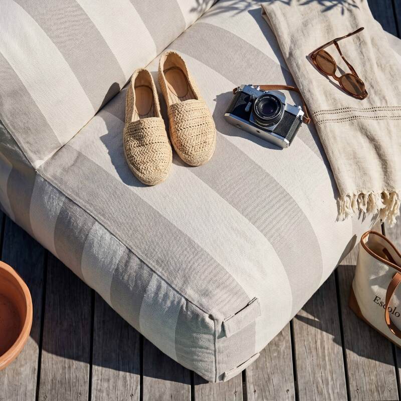 Sillón a rayas para sofá modular de exterior (2/7)