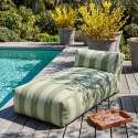 Chaise longue a rayas para sofá modular de exterior