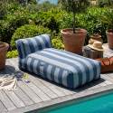 Chaise longue a rayas para sofá modular de exterior