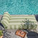 Chaise longue a rayas para sofá modular de exterior