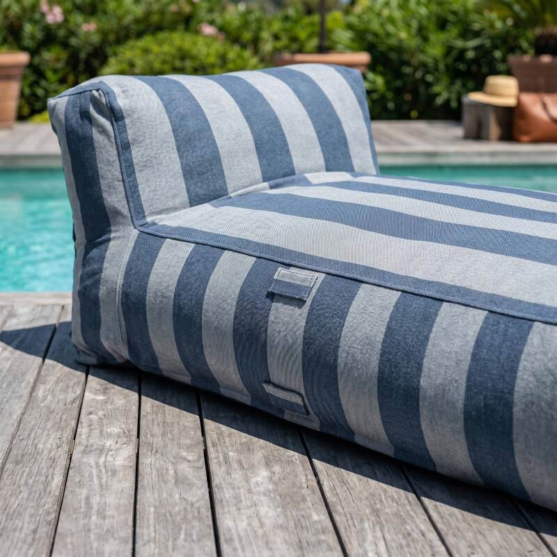 Chaise longue a rayas para sofá modular de exterior (3/7)