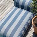 Chaise longue a rayas para sofá modular de exterior