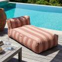 Chaise longue a rayas para sofá modular de exterior