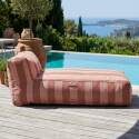 Chaise longue a rayas para sofá modular de exterior