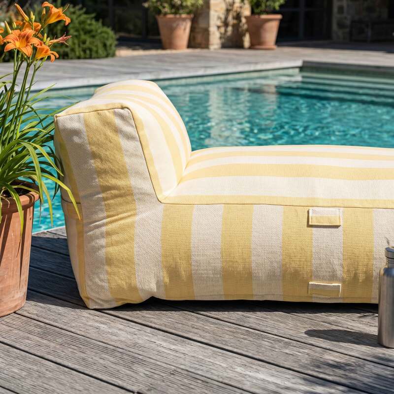 Chaise longue a rayas para sofá modular de exterior (2/7)