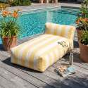 Chaise longue a rayas para sofá modular de exterior