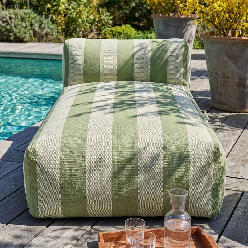 Chaise longue a rayas para sofá modular de exterior (3/7)