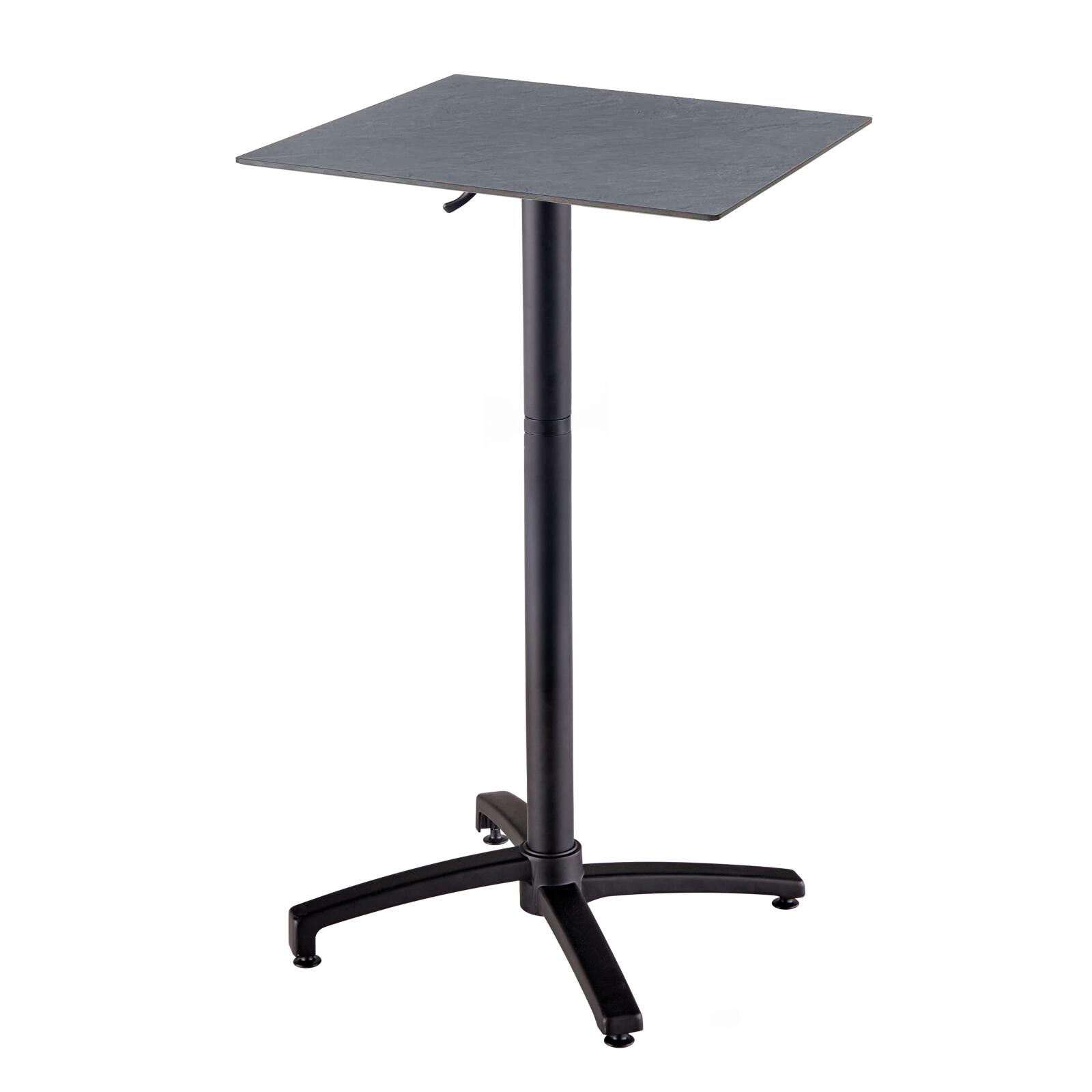 Mesa alta de exterior de HPL y aluminio 60x60x108 cm