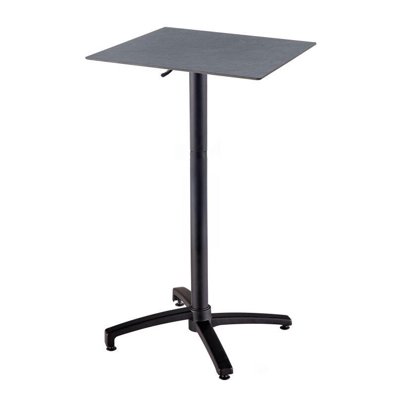 Mesa alta de exterior de HPL y aluminio 60x60x108 cm